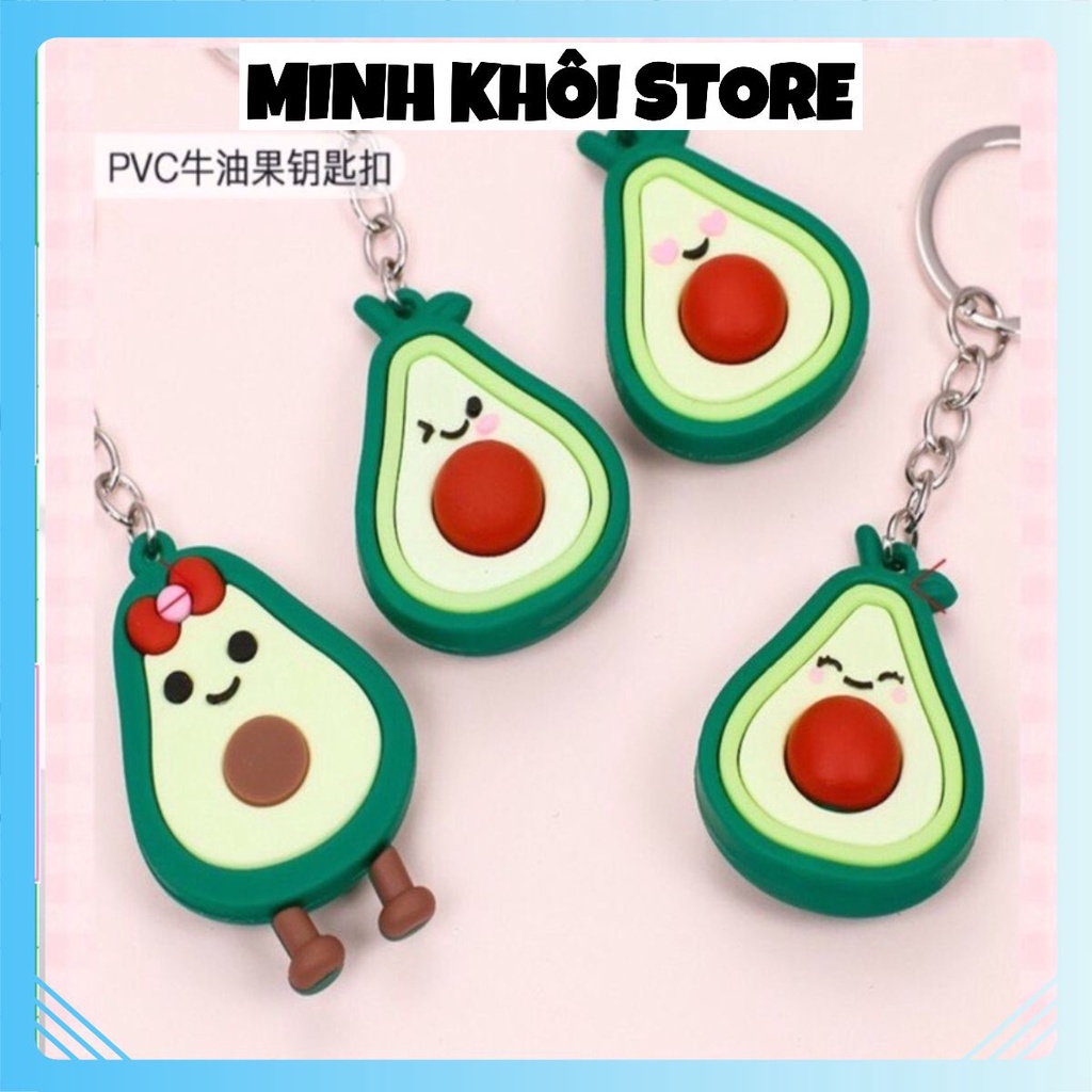 [HOT] Móc Khoá Hình Quả Bơ Cảm Xúc Siêu Dễ Thương
