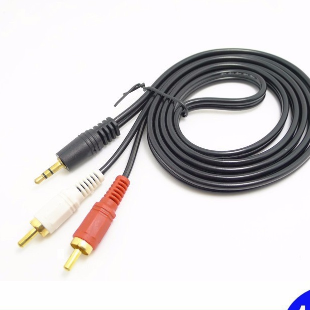 Dây chuyển từ 1 ra 3 av dây 1 đầu 3.5 ra 3 hoa sen có tiếng + hình 2 đầu 3.5mm 1 2 ra 2 dài 1.5m , 2M S VIDEO 2.5mm