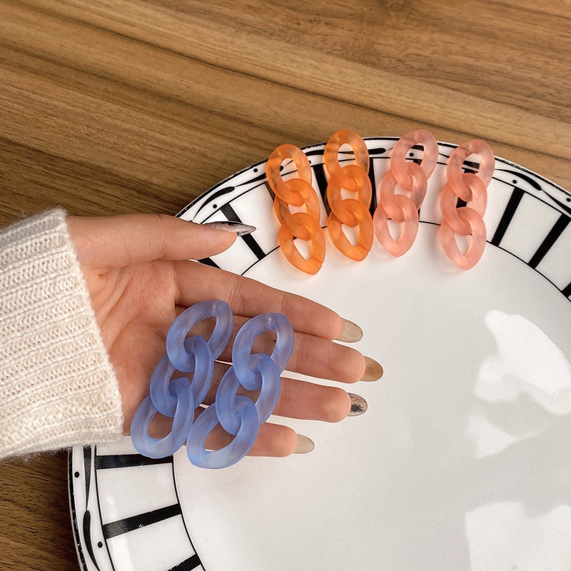 Khuyên tai chuỗi xích phong cách Hàn Quốc C34 (4 màu)