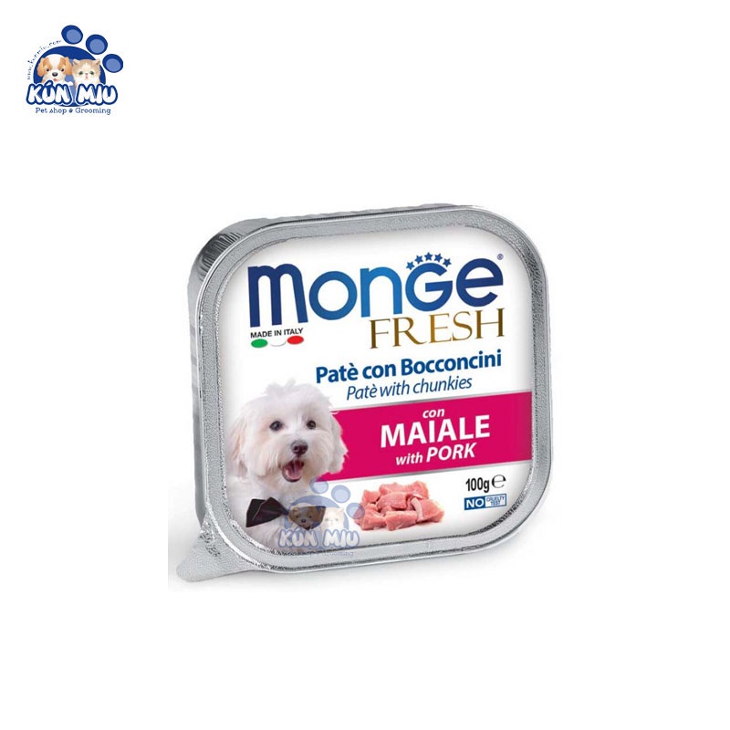 Pate Monge Cho CHÓ Nhiều Vị Thơm Ngon 100gr - Kún Miu Pet Shop