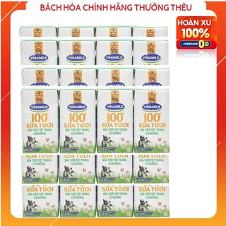6 Vỉ Sữa tươi tiệt trùng Vinamilk 100% Có đường 4 hộp x 110ml