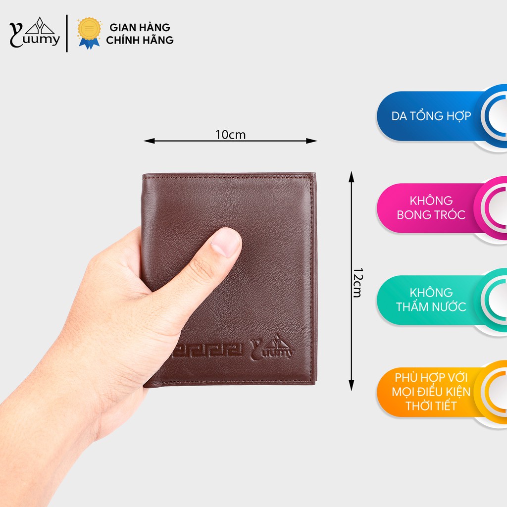 [Mã WABR80KT1 giảm 12% tối đa 80k đơn từ 250k] Ví nam-nữ thời trang da bò thật YUUMY YVN9 nhiều màu
