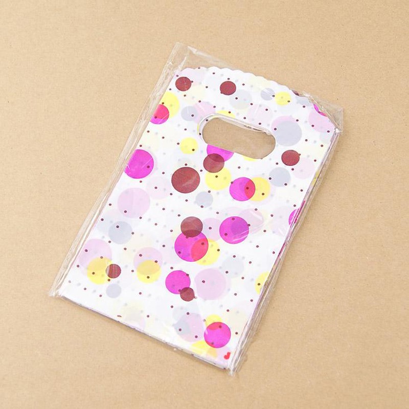 HL Bộ 100 Túi Nhựa Đựng Quà Xinh Xắn 14x9cm