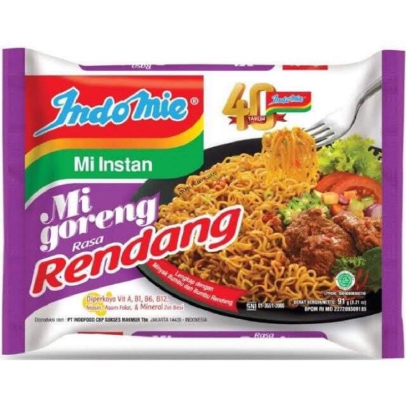 Mì Xào Khô (Mì Trộn) Indomie Goreng Hồng 79gr/Đỏ 85gr/Tím 91gr | WebRaoVat - webraovat.net.vn