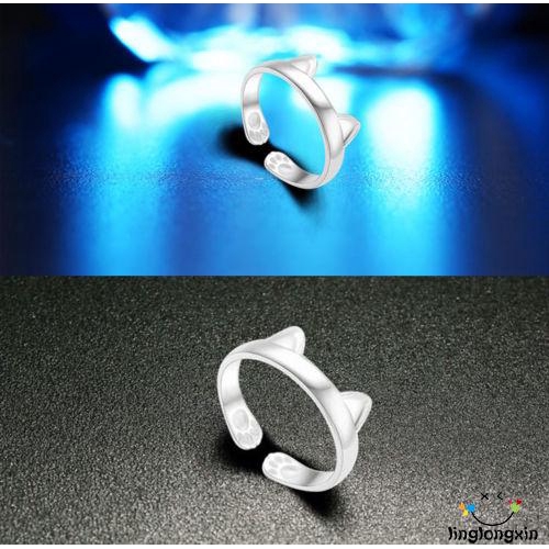 Nhẫn Bạc Hình Tai Mèo Dễ Thương Cho Nữ