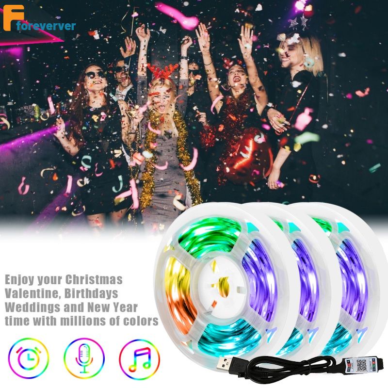 Dây Đèn Led 10M/5M 5050 Led Rgb Cổng USB Điều Khiển Bluetooth 5V Tiện Dụng