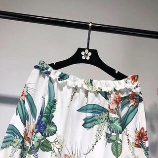 ÁO SƠ MI HOA TRỄ VAI