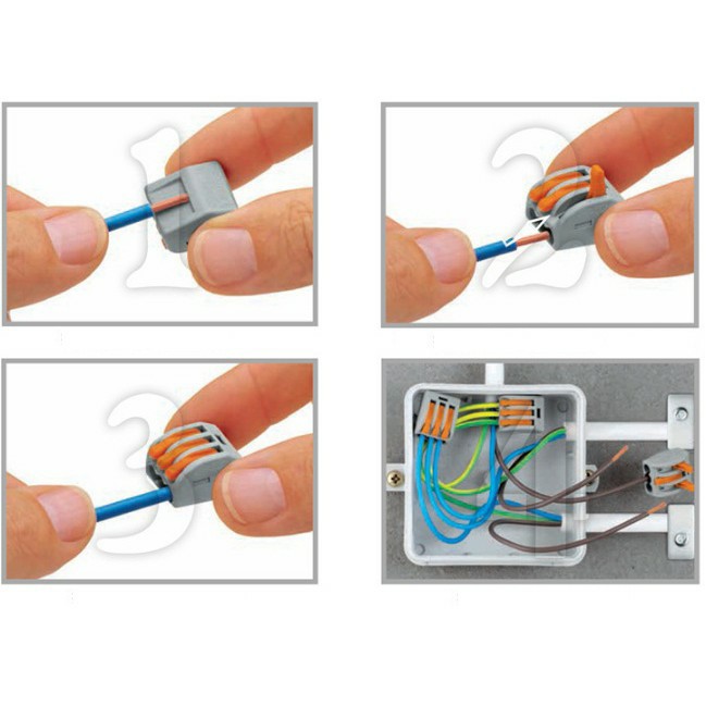Cút nối dây kiện nhanh KV774 2 cổng, 3 cổng, 5 cổng, 8 cổng nhanh chóng, an toàn, hiệu quả  0.5mm2 đến 4.0 mm2