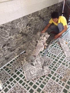 Xốp dán tường giả đá 3D