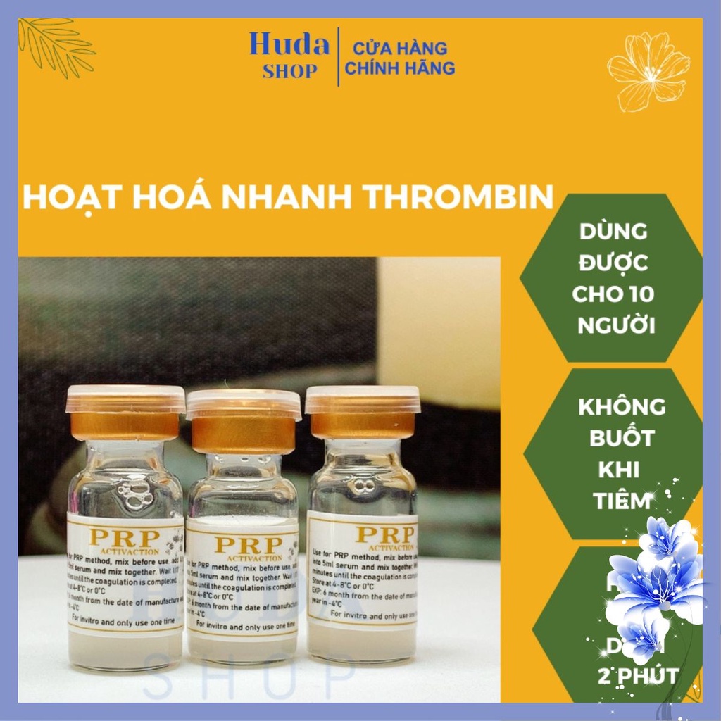 CHẤT HOẠT HOÁ THROMBIN PRP SIÊU NHANH CHÍNH HÃNG DÙNG CHO 10 NGƯỜI