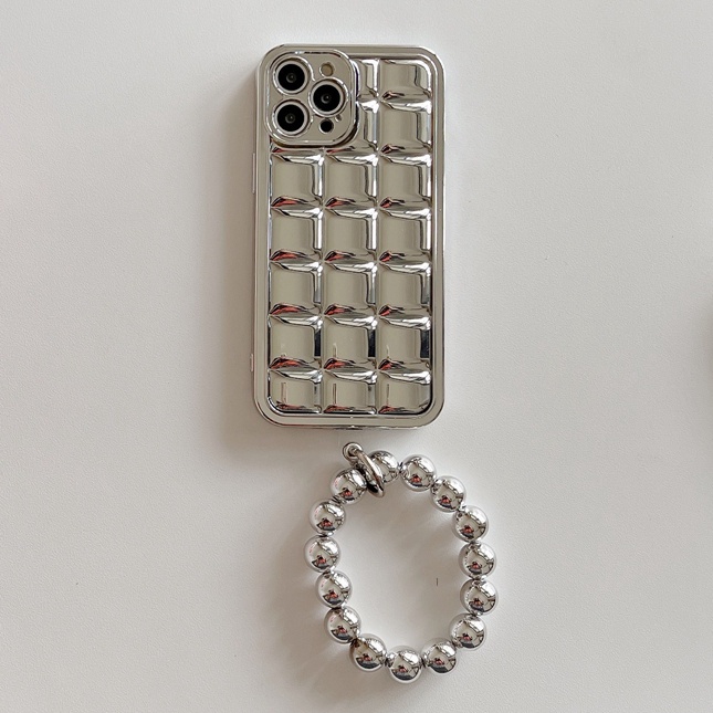 Thời Trang Ốp Điện Thoại Hình Vuông Mạ Điện 3d Kèm Dây Đeo Cho iphone 15promax 15pro 15 14promax 14 13 pro max 12 pro max 11 pro max xs max xr x