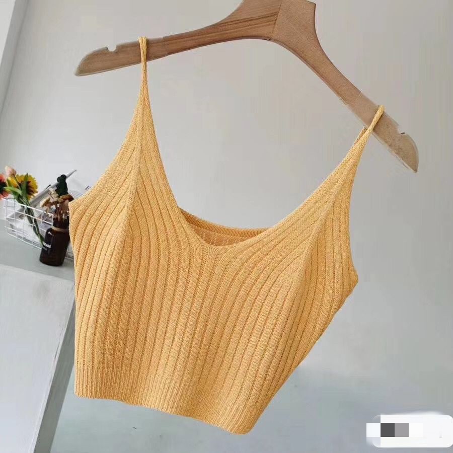 Áo Yếm Hai Dây Cổ Chữ V Xinh Xắn Theo Phong Cách Hàn Quốc 2020chic | BigBuy360 - bigbuy360.vn