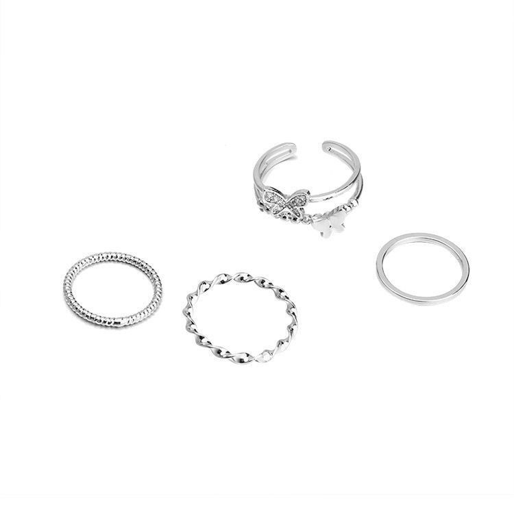 Bộ 4 nhẫn freesize phong cách Hàn Quốc cực xinh