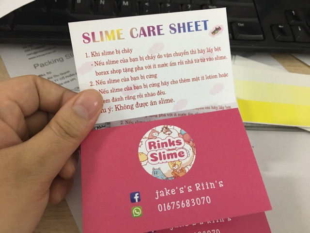 Combo 100 chiếc slime care sheet