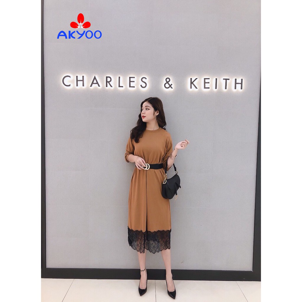 [ Free Ship] Váy phối chân ren bigsize  3 màu (đen ,đỏ nâu) | BigBuy360 - bigbuy360.vn