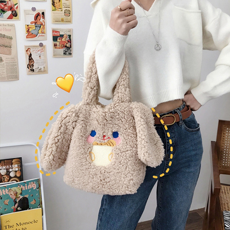 Túi Đeo Chéo Hình Thỏ Bông Dễ Thương Cho Nữ | BigBuy360 - bigbuy360.vn