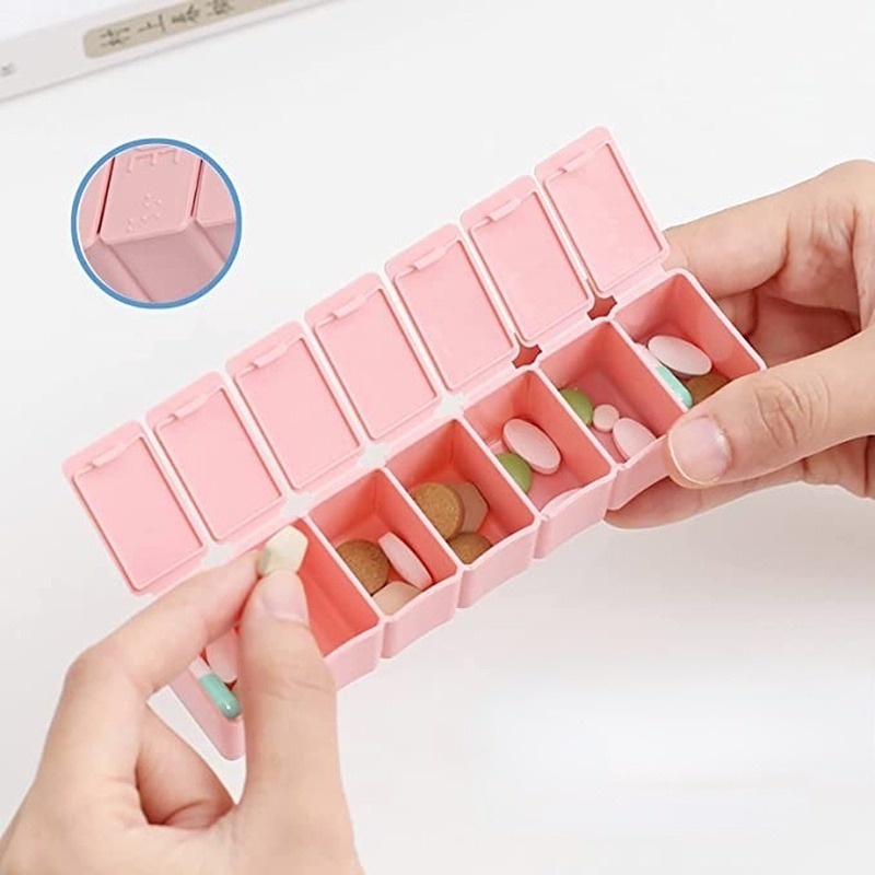 Hộp đựng thuốc bằng nhựa chia 7 ngày tiện lợi