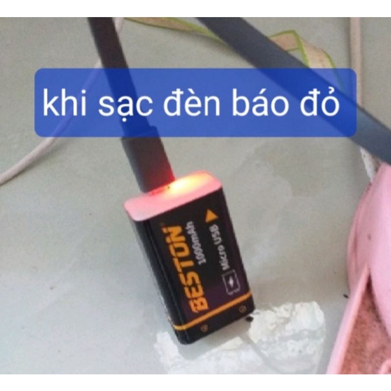 Pin sạc 9V Beston 1000mAh sạc trực tiếp qua cổng micro USB. Pin vuông Beston