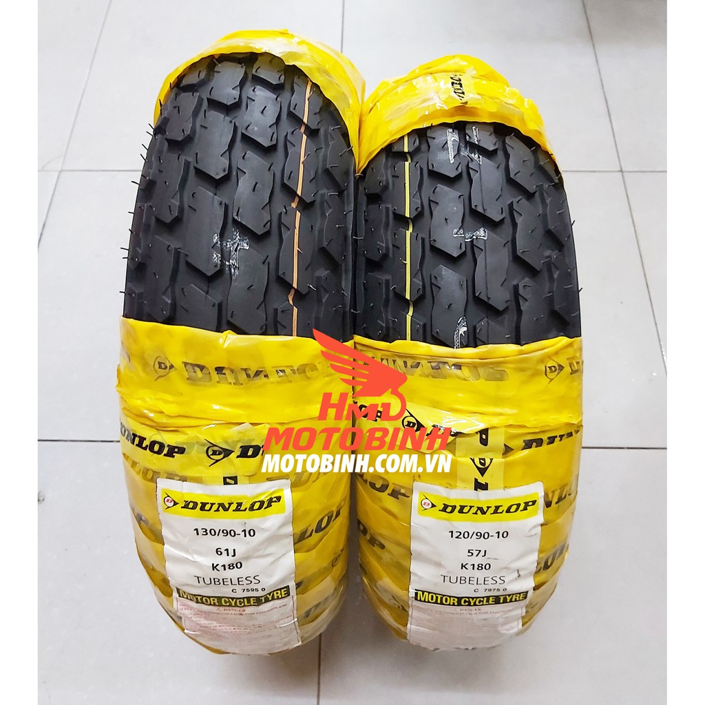 Lốp/vỏ xe 120/90-10 K180 TL Dunlop dành cho xe Zoomer 50cc