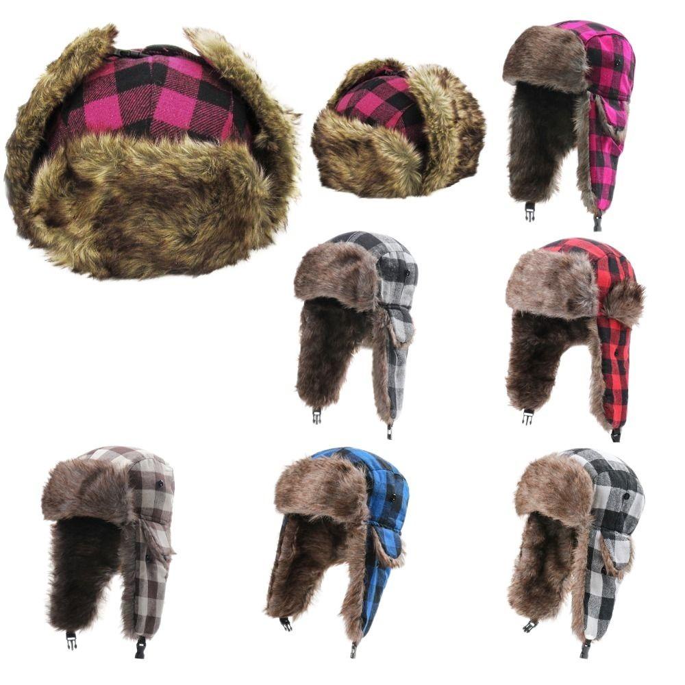 Mũ Bomber Phủ Lông Giữ Ấm Tai Khi Đi Xe Đạp Dành Cho Nam Nữ