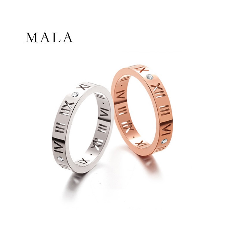 Nhẫn MAYEBE LAVEND Thép Titan Màu Vàng Hồng Cho Cặp Đôi