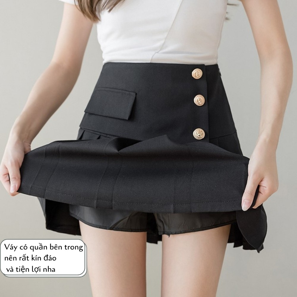 Chân váy ngắn xếp ly có quần trong vintage, Chân váy tennis ngắn cạp cao ulzzang basic - Roxie | BigBuy360 - bigbuy360.vn