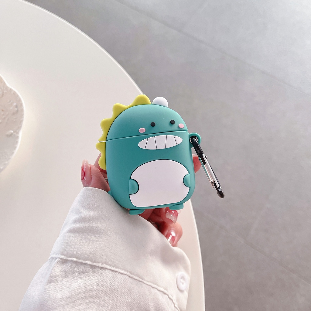 Vỏ Bảo Vệ Hộp Sạc Tai Nghe Airpods 3/1/2 pro bluetooth Không Dây Chất Liệu Silicon Mềm Họa Tiết Hoạt Hình 3D