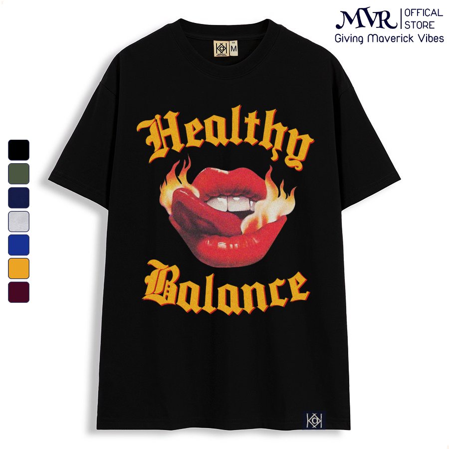 Áo Thun Unisex Form Rộng Phong Cách Rock Mỹ in môi lửa Phông Cotton Local Brand MVR KK40081