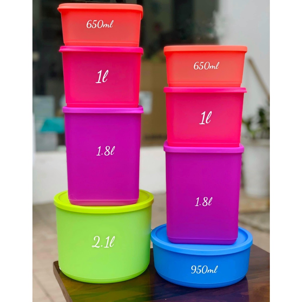 Bộ hộp ngăn mát đồ khô Tupperware Magic Set  - Bảo hành trọn đời - Nhựa nguyên sinh, an toàn cho sức khỏe
