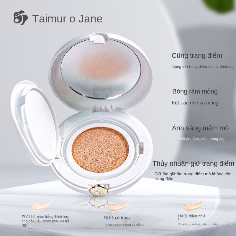 Zhenshu Taimuro cushion che khuyết điểm dưỡng ẩm lâu trôi kem nền ngọc trai dưỡng da trắng sáng da bb cream không trôi