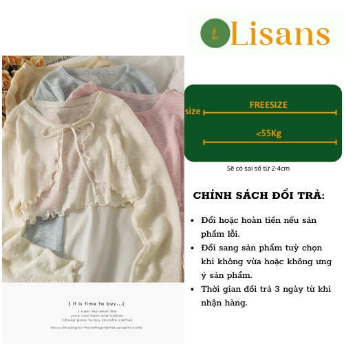 Áo cardigan len mỏng croptop nữ ngắn hè CDG001