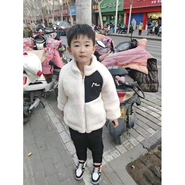 Áo Khoác Lông Cừu Bé Trai Và Bé Gái 8-30kg Thời Trang Thu Đông LABI BABY