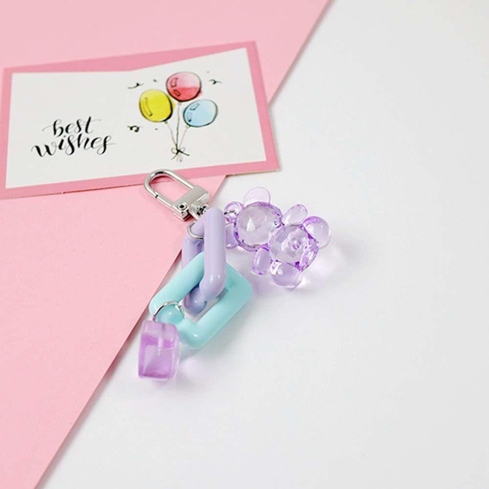 Móc Khóa Hình Gấu Hoạt Hình Dễ Thương Dùng Trang Trí