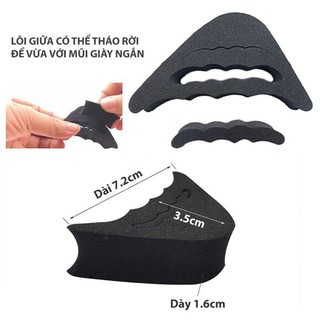 Lót mũi giày su non đệm êm ngón chân, có tác dụng giảm đau cho ngón chân và giảm size giày bị rộng