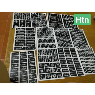 🦋🌺🦂 Khuôn vẽ săm mực henna - Khuôn săm tạm thời henna 1 bảng A4 🦋🌺🦂