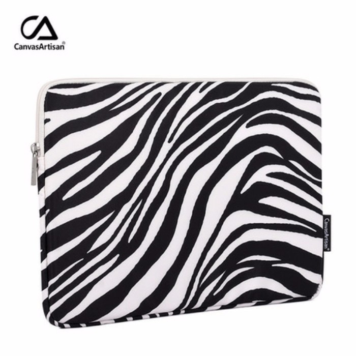 (Mẫu 2021) Túi chống sốc Laptop, Macbook CanvasArtisan Hoạ tiết vằn đen trắng chống sốc 6 chiều
