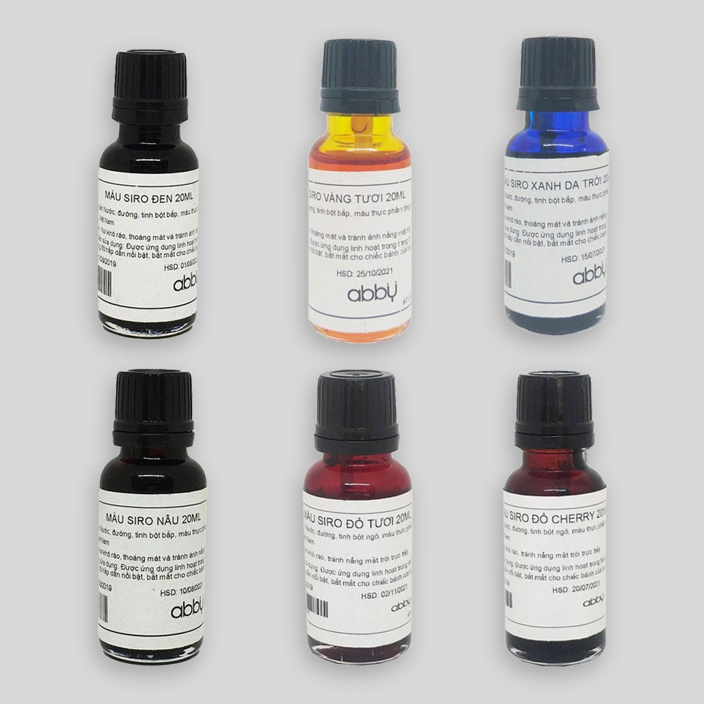 Màu siro các loại 20ml