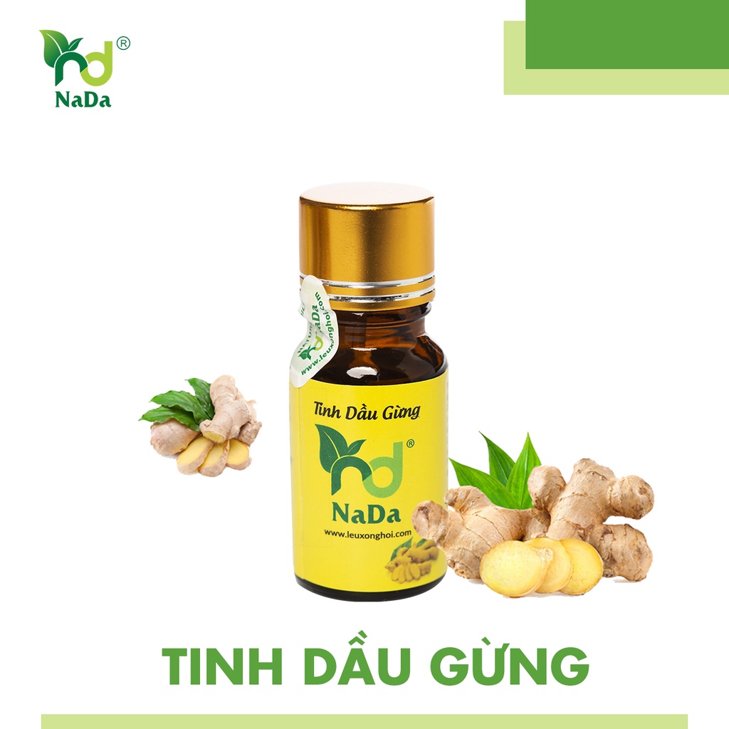 COMBO 3 Tinh dầu xông hơi Sả, Chanh, Gừng Nada Oils | Xông hơi tiện lợi | 10ml