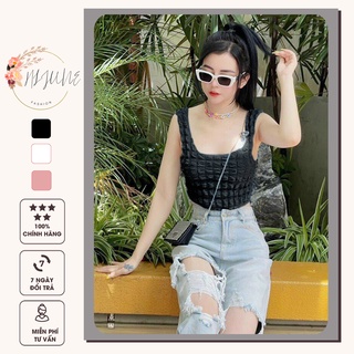 Áo balo nữ , áo croptop cổ vuông sát nách sexy hijune ct15