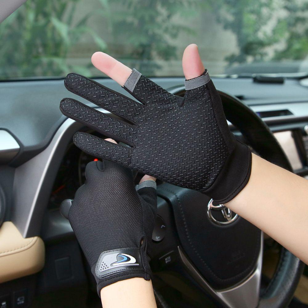 1 Đôi Găng Tay Câu Cá Thể Thao Hai Ngón Thoáng Khí Bảo Vệ
