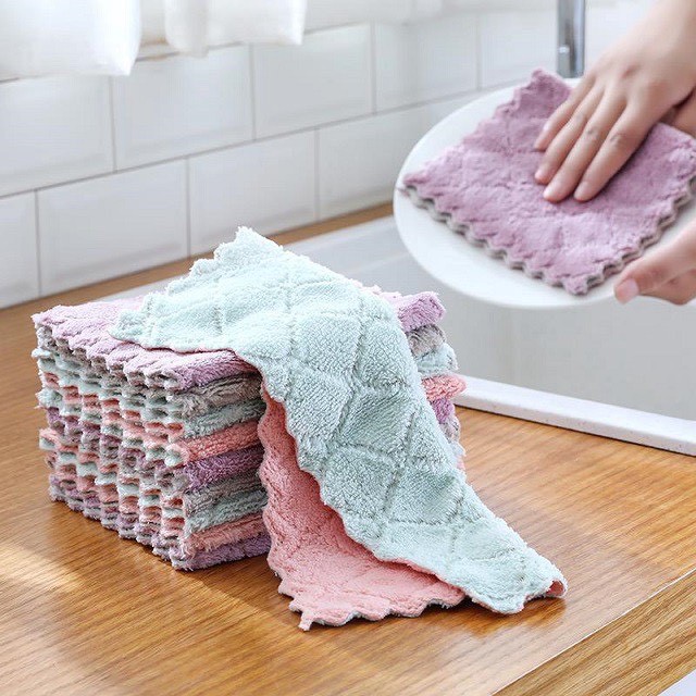 Khăn Lau Bếp Đa Năng, Lau Bát Đĩa, Lau Tay Đa Năng - Thấm Hút Nước Tốt - Mềm Mịn - Kháng Khuẩn