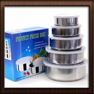 Bộ 5 hộp đựng thực phẩm inox lang.vk20