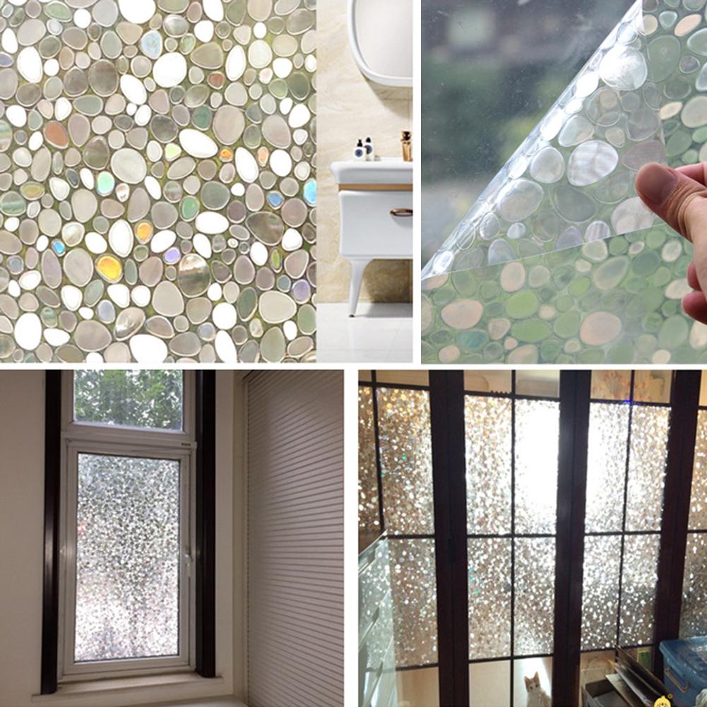 Giấy dán kính cửa sổ họa tiết đá cuội 3D 60 * 200cm | BigBuy360 - bigbuy360.vn