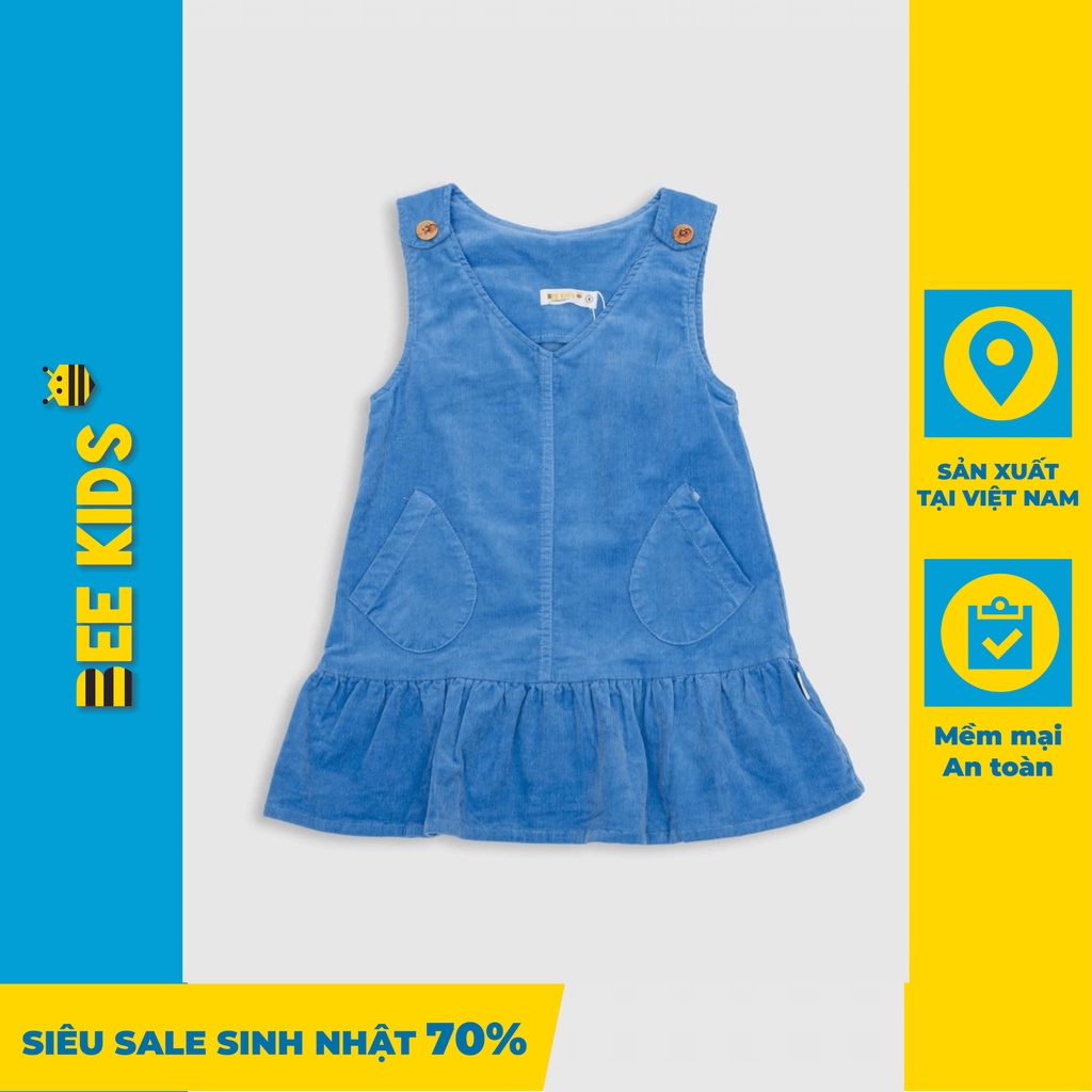 Yếm Nhung Bé Gái Bee Kids Chất Liệu Nỉ Nhung Dày Dặn , Ấm Áp (1-5 Tuổi) 1YN00911ST