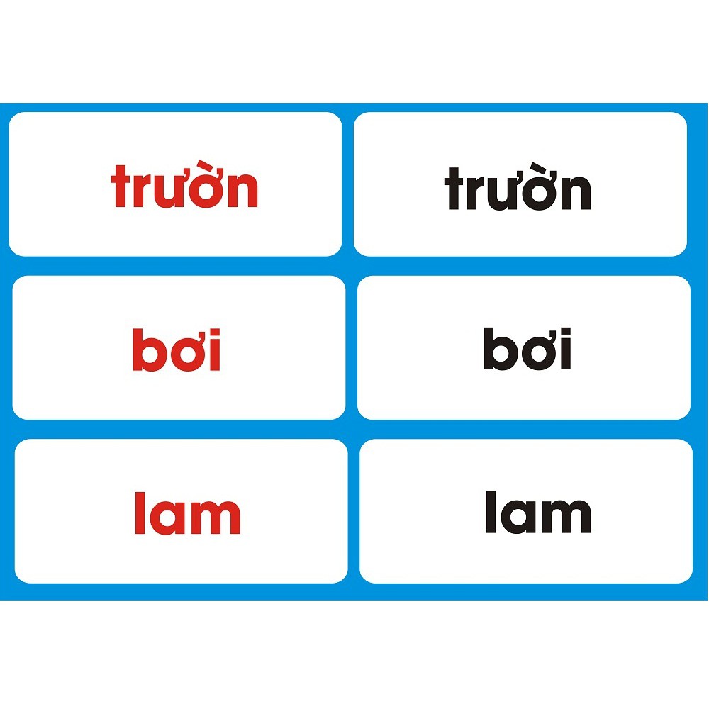 Flash Card Tiếng Việt - Từ Đơn 2