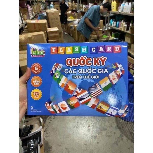 Flashcard  thẻ 175 quốc gia trên thế giới - 5 châu lục