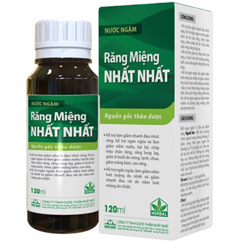 Nước Ngậm Răng Miệng NHẤT NHẤT Chai 120ml - Bảo Vệ Sức Khỏe Răng Miệng Toàn Diện - Gia Hân