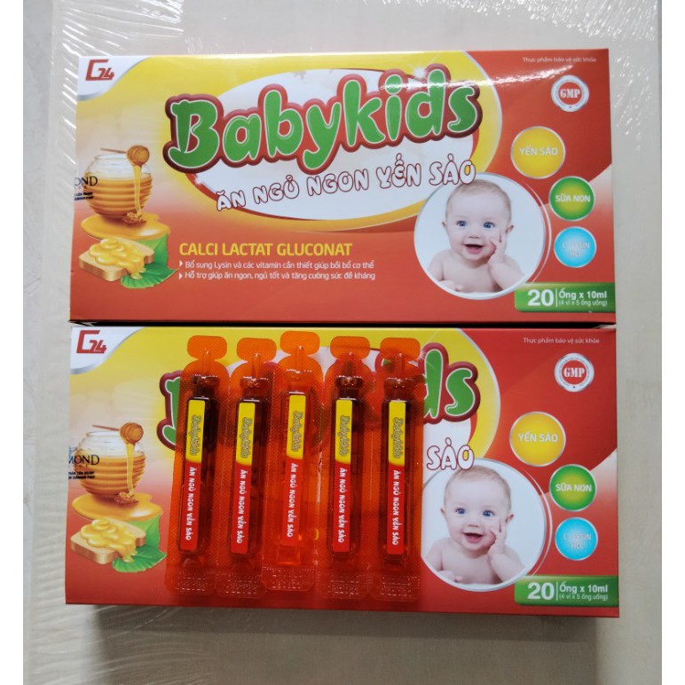 5 Hộp BabyKids ăn ngủ ngon yến sào Bổ sung khoáng chất Tăng sức đề kháng Ăn ngon Ngủ ngon babykis  yến xào Ăn ngủ ngon | BigBuy360 - bigbuy360.vn