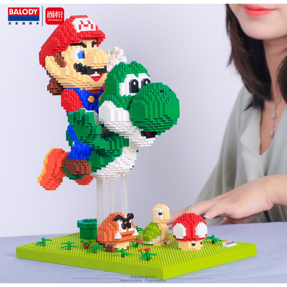 Bộ đồ chơi lắp ráp lego Mario và Yoshi - LEGO MARIO LẮP RÁP 3D