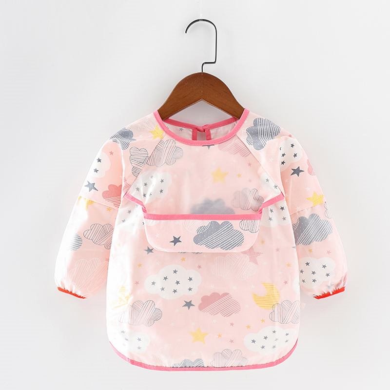 Áo ăn dặm dài tay, áo ăn dặm BLW chống thấm cao cấp cho bé 0 - 4 tuổi - Moon kids fashion